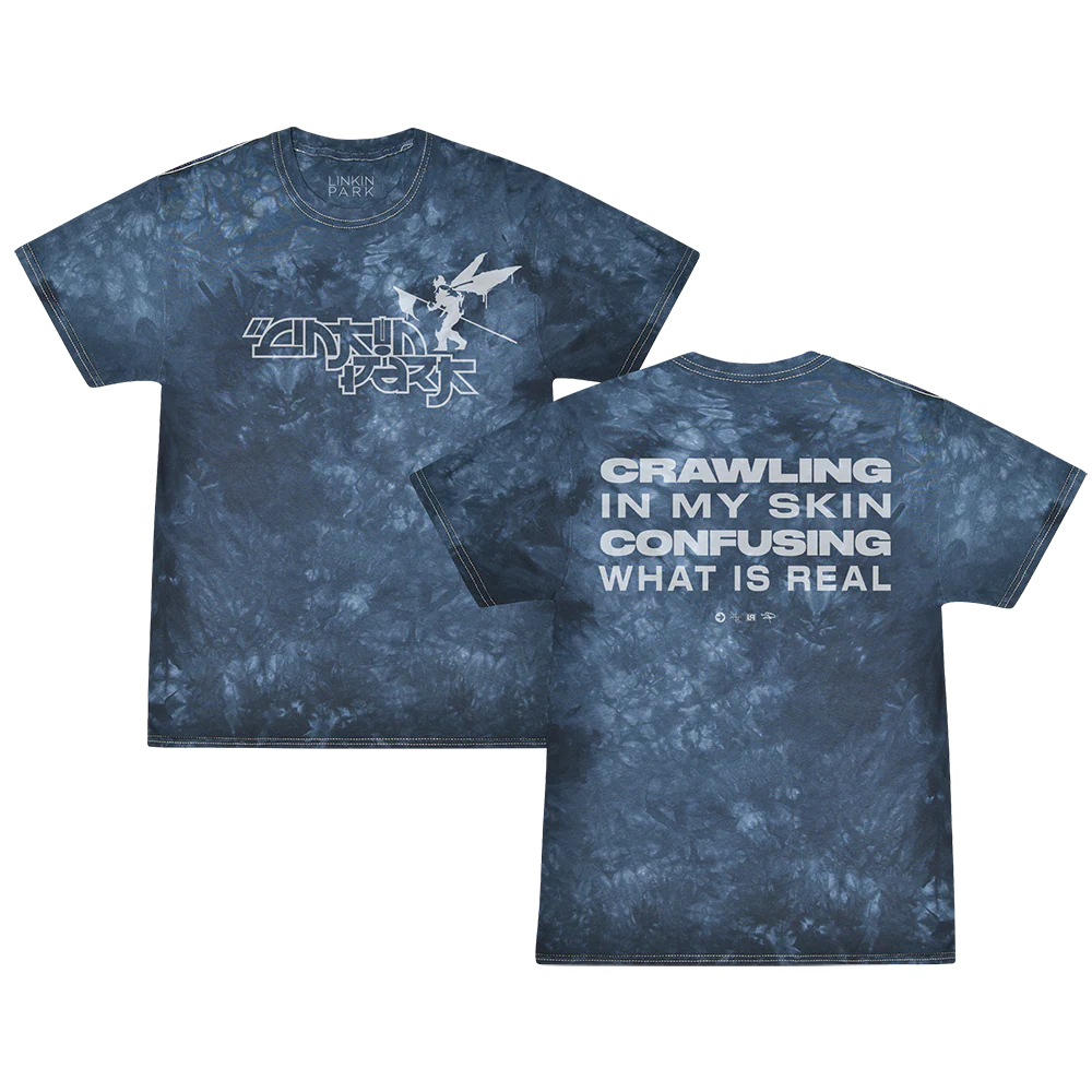 Crawling In My Skin Navy Washed Tee - Image 3