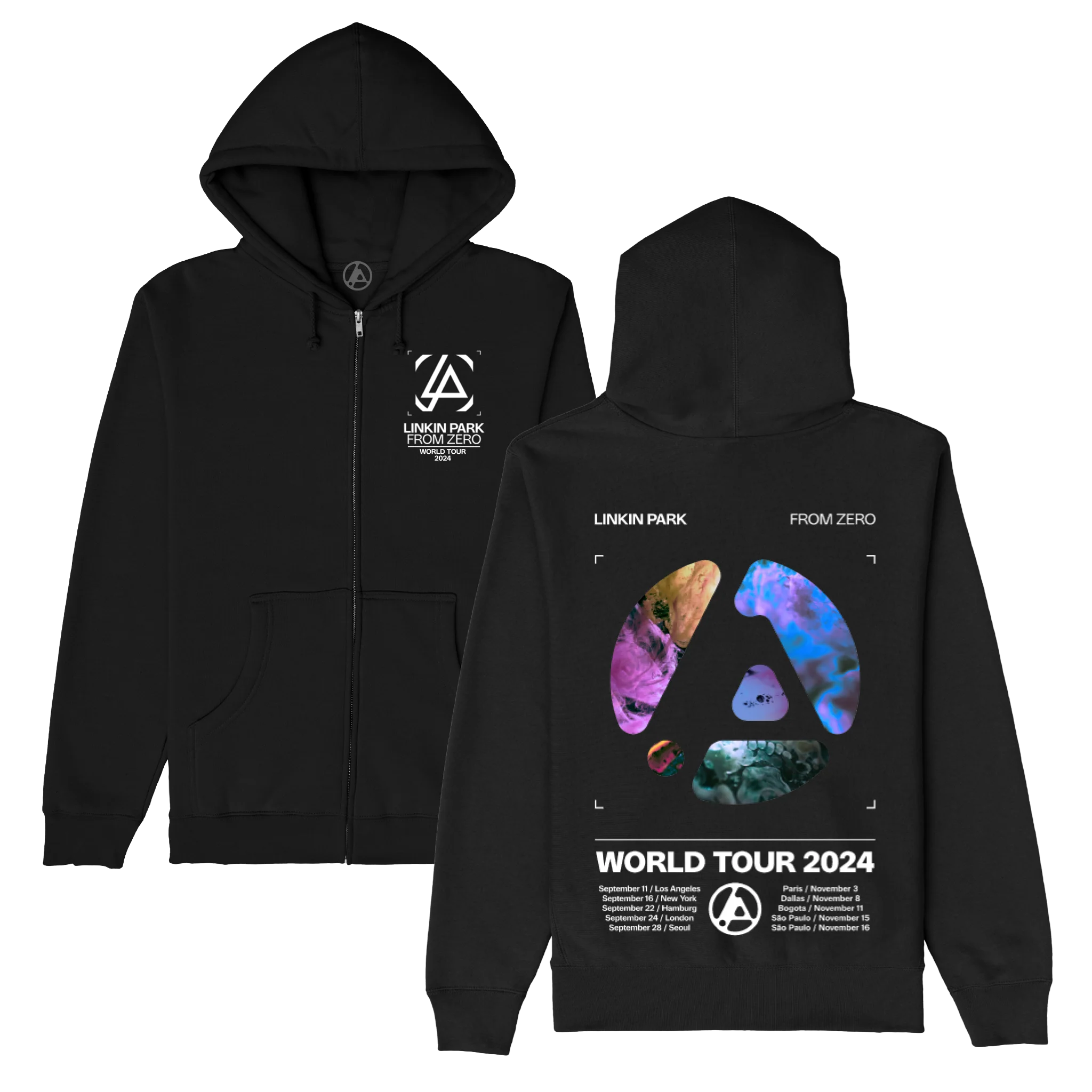 From Zero Black Tour Zip Hoodie - Image 3