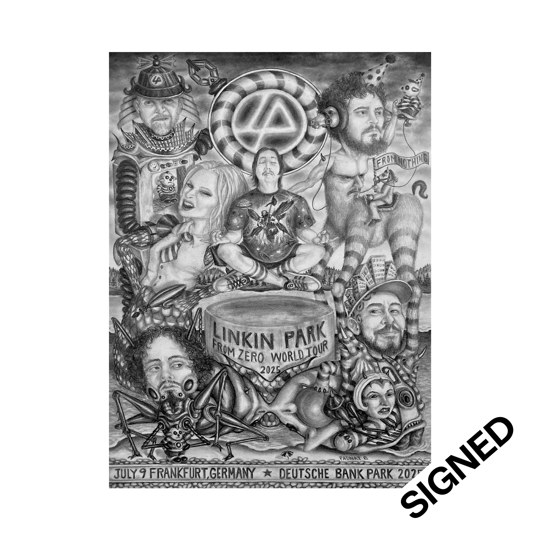 FZ 2025 Tour Frankfurt SIGNED Poster (July 9th) - FADNAT