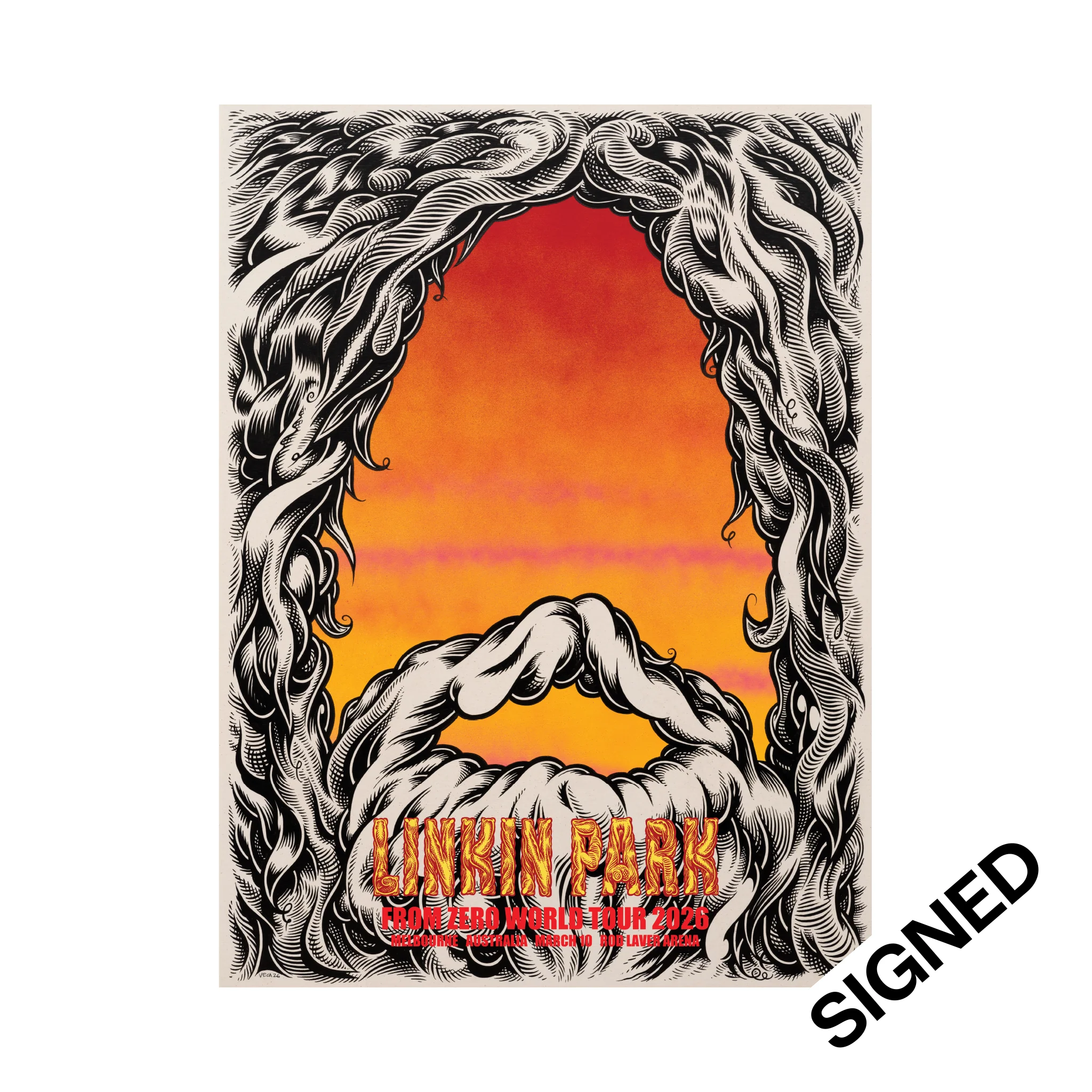 FZ 2026 Tour Melbourne #2 SIGNED Poster (Mar 10th) - Mark Dean Veca