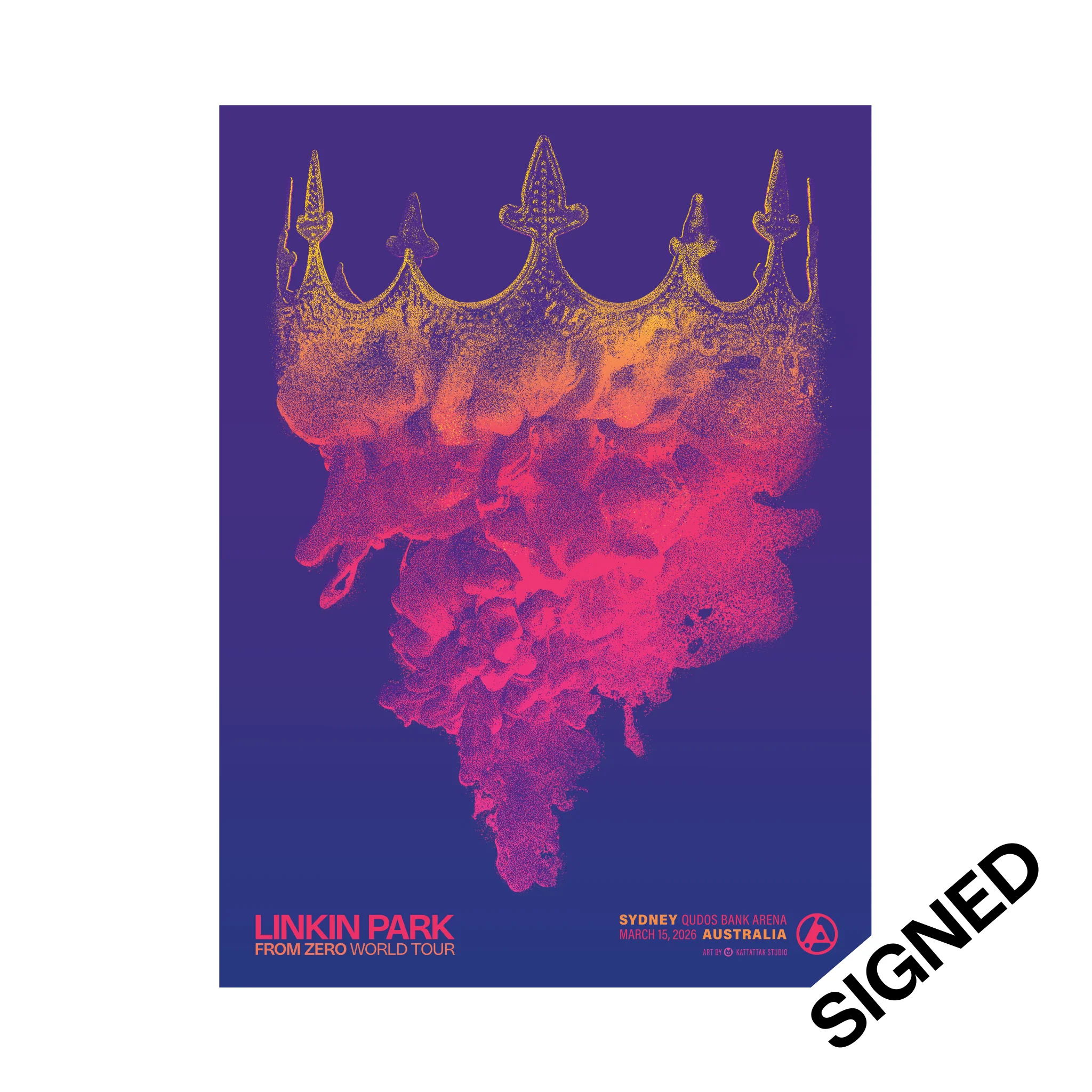 FZ 2026 Tour Sydney #2 SIGNED Poster (Mar 15th) - Kattattak Studio