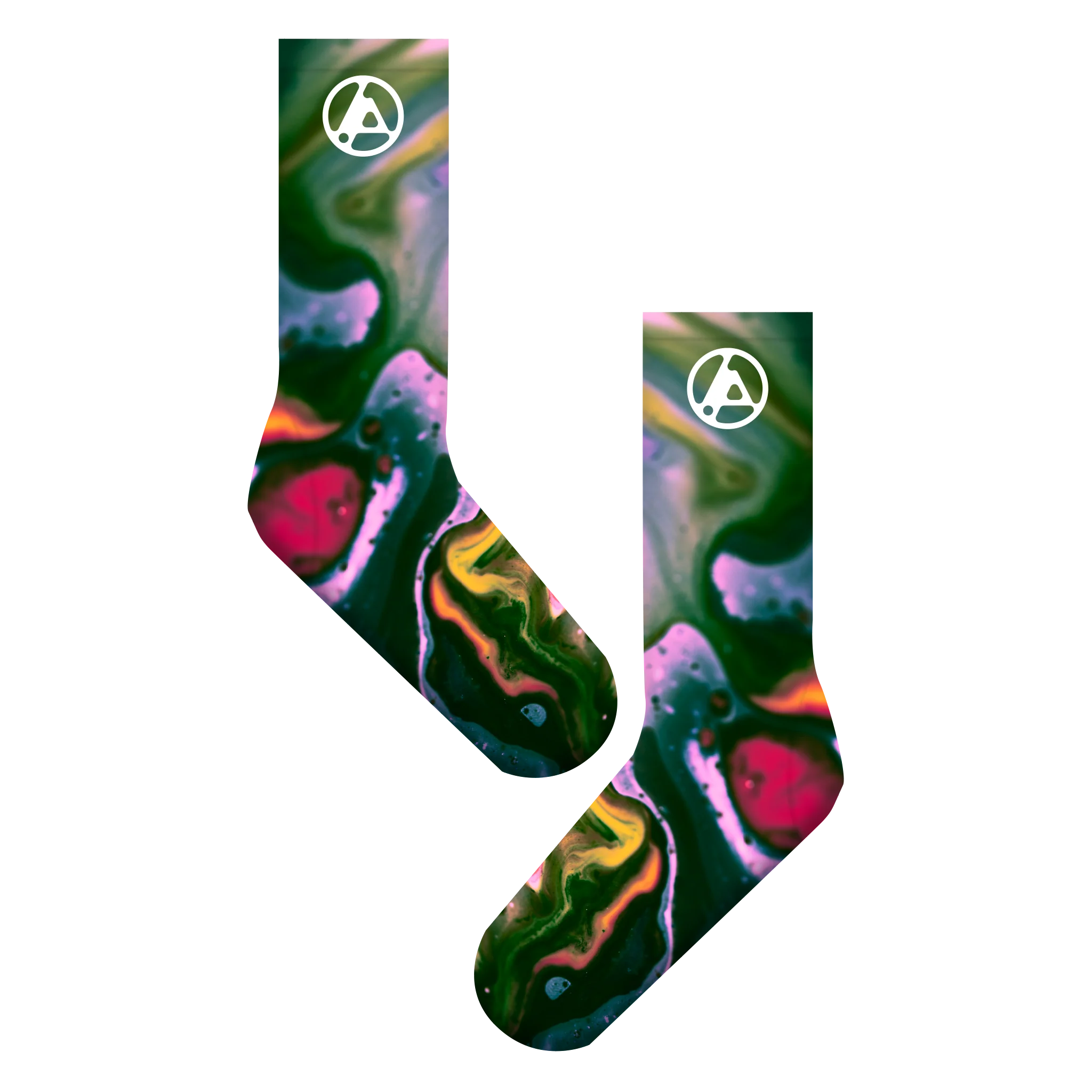 FZ Colorful Ink Embroidered Socks
