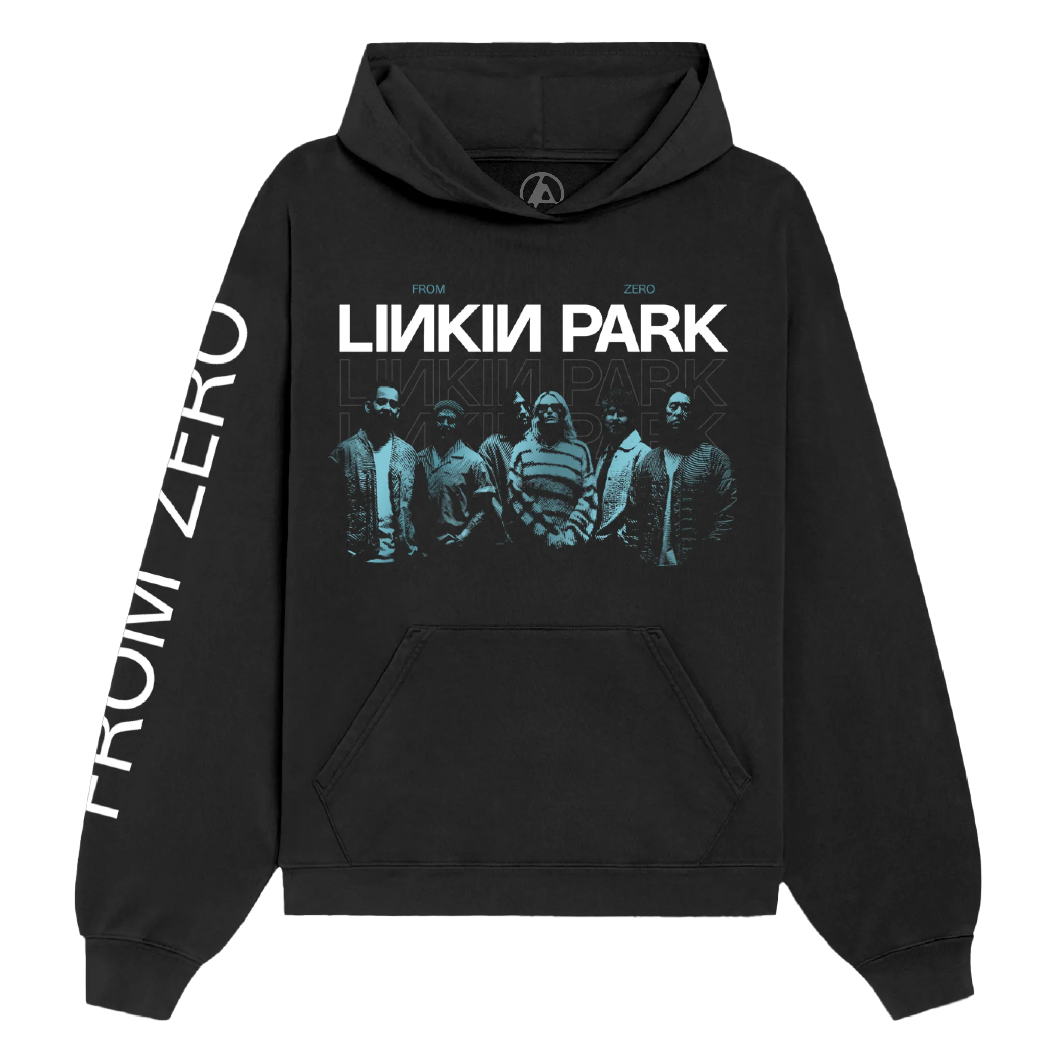FZ Teal Band Photo Black Pullover Hoodie