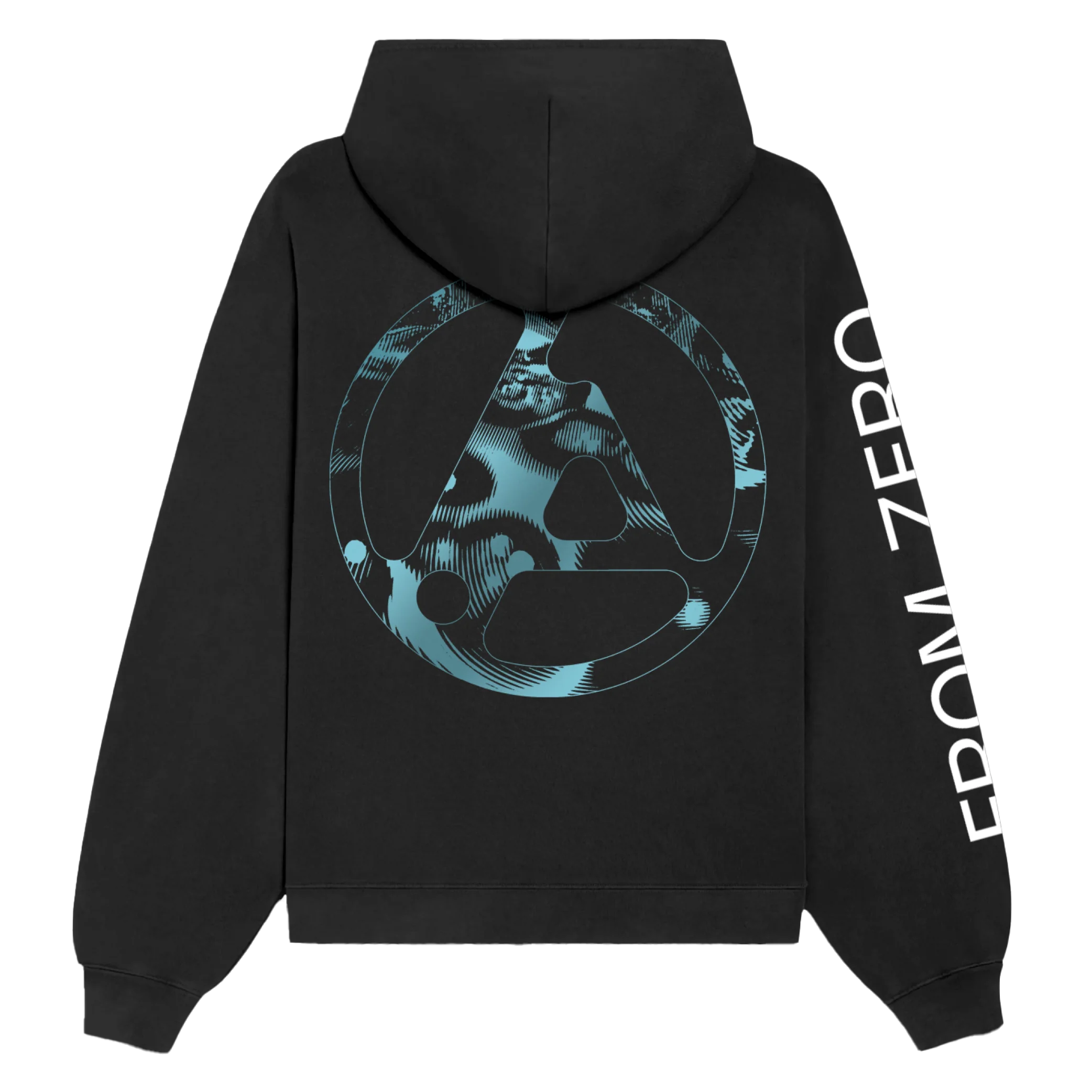 FZ Teal Band Photo Black Pullover Hoodie - Image 2