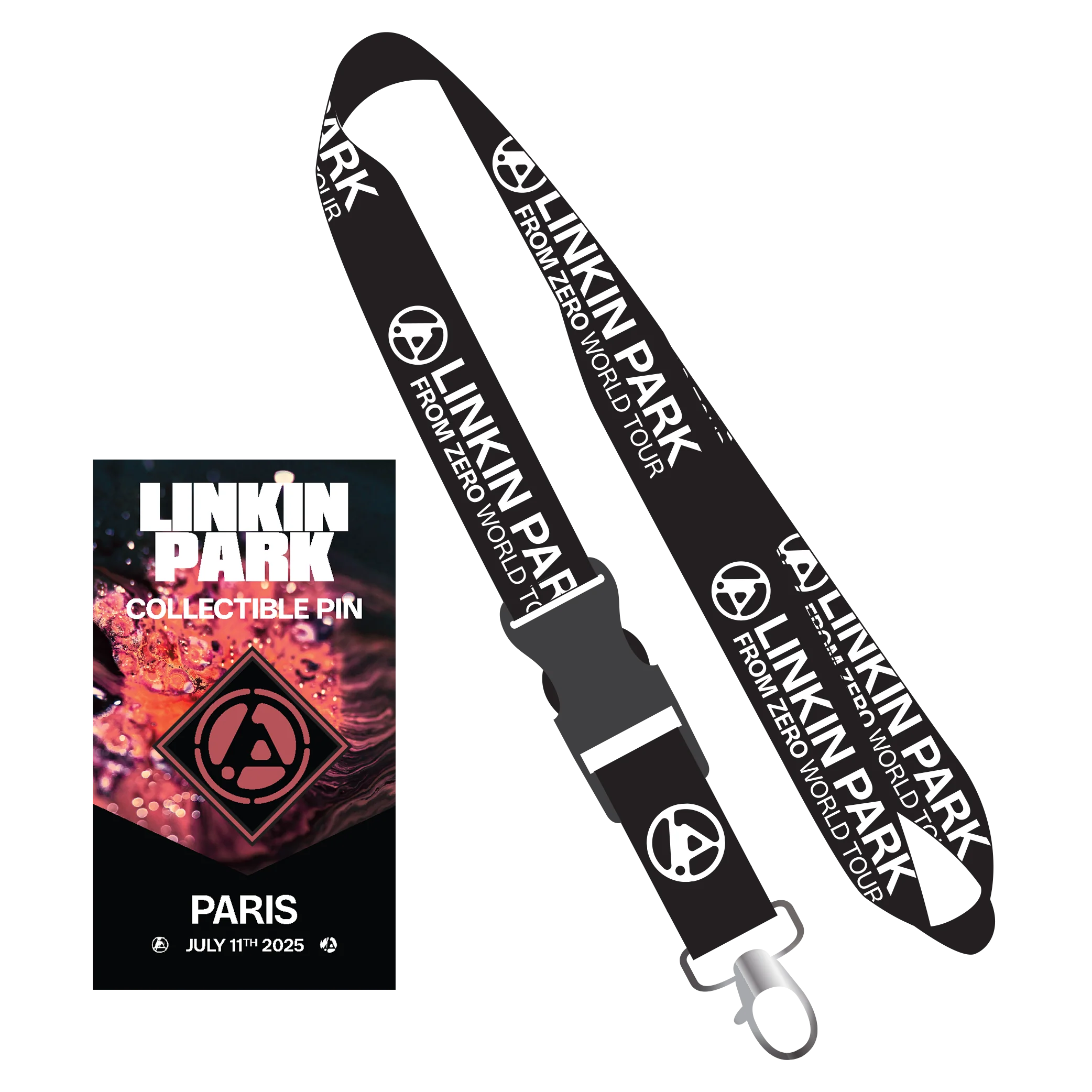 LP FZ Paris Enamel Pin + Black Lanyard Bundle Pack (July 11th)