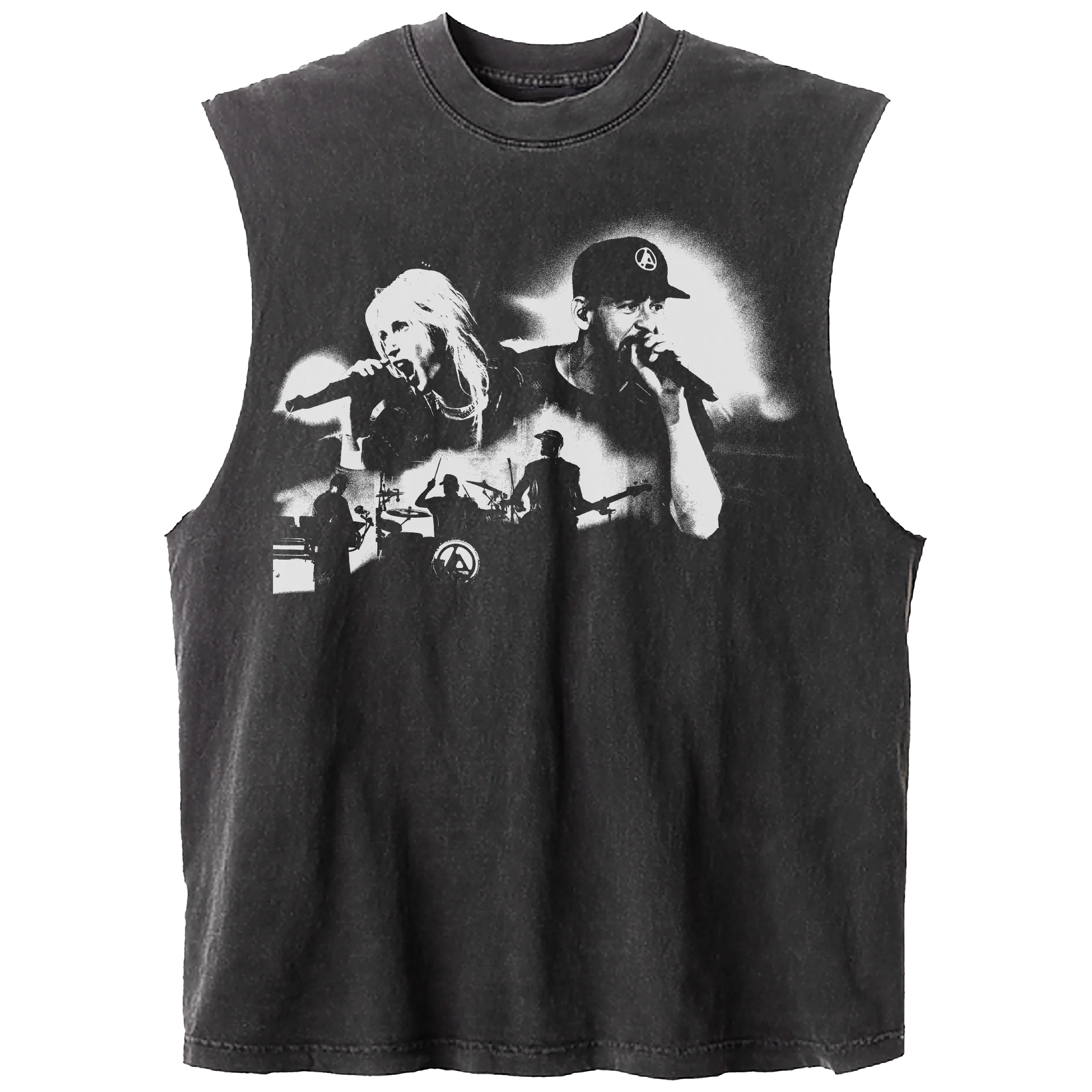 LP LA Sleeveless Vintage Black Tee