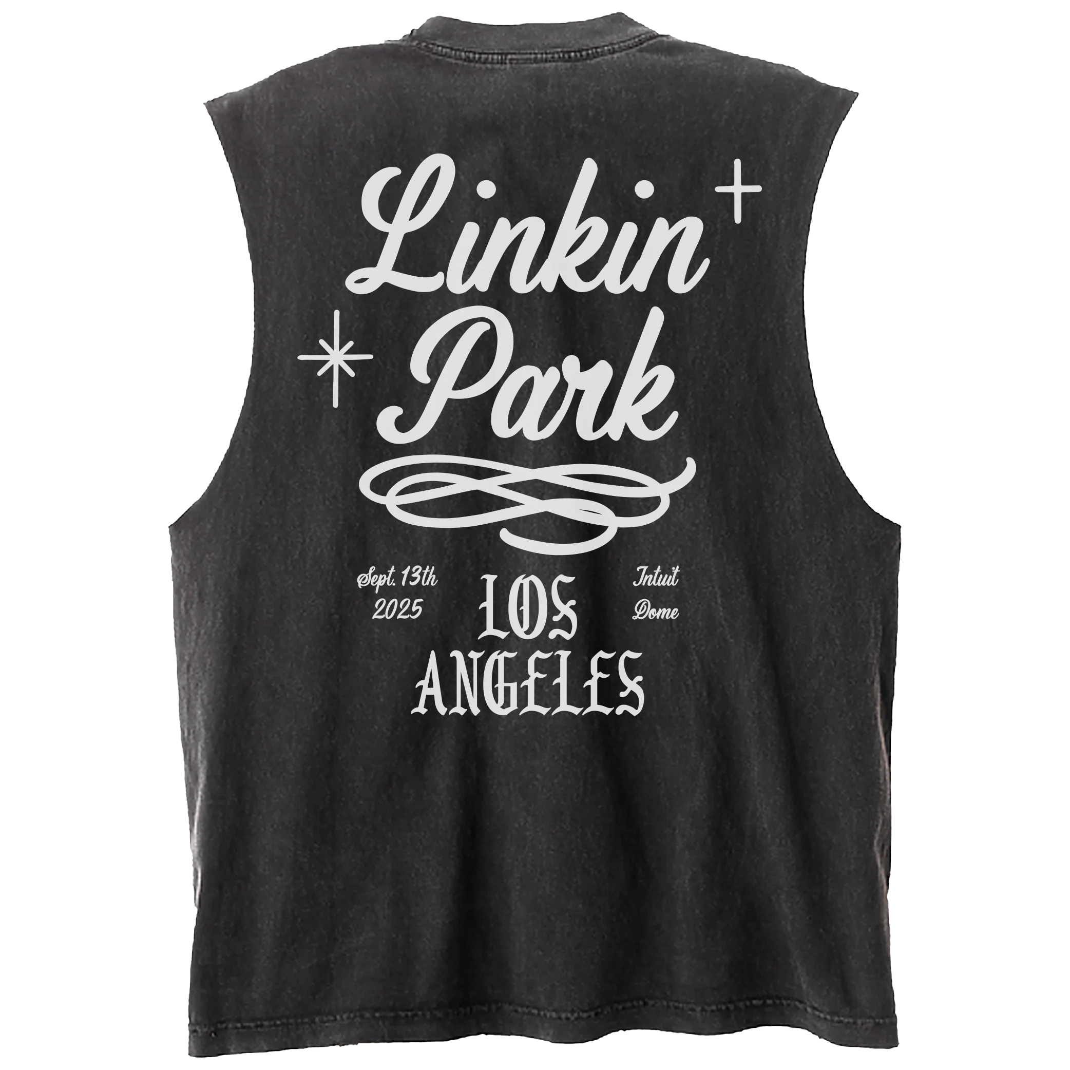LP LA Sleeveless Vintage Black Tee - Image 2