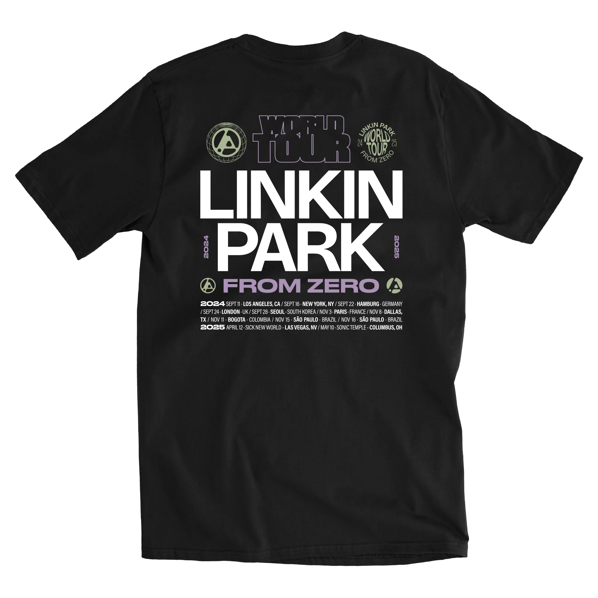 OFFICIAL FROM ZERO WORLD TOUR 2025 BLACK TOUR TEE #2 - Image 2
